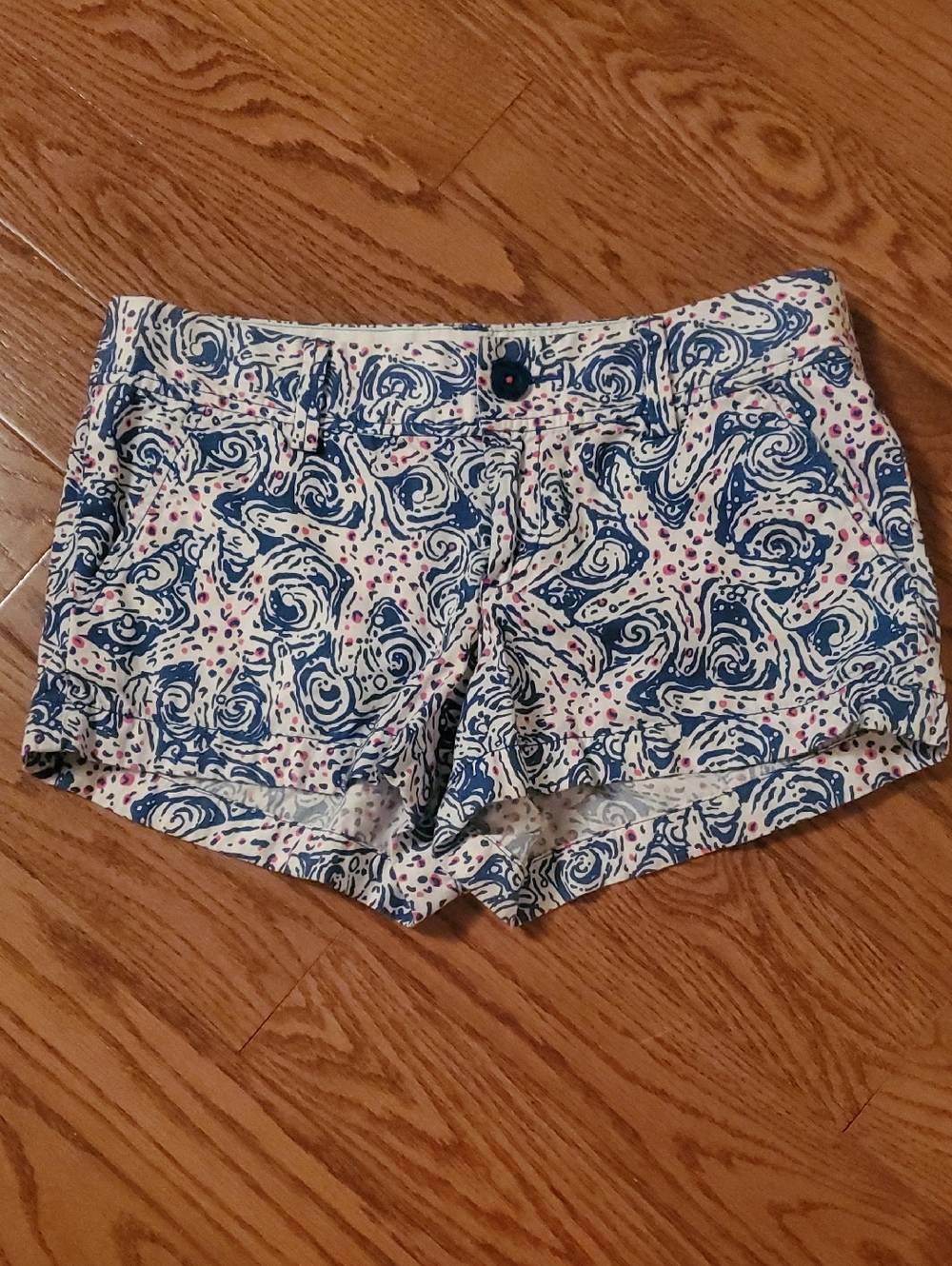 Lilly Pulitzer The Walsh Cotton Blend Shorts in Navy and Pink
